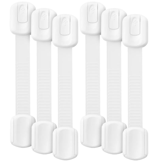 Child Safety Strap Locks, 6 Pack, Cabinet Latches, Locks, Drawer Locks
