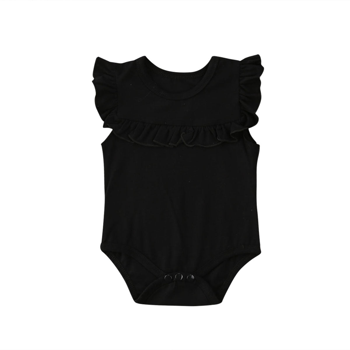 Baby Girl's Summer Ruffled Sleeveless Romper