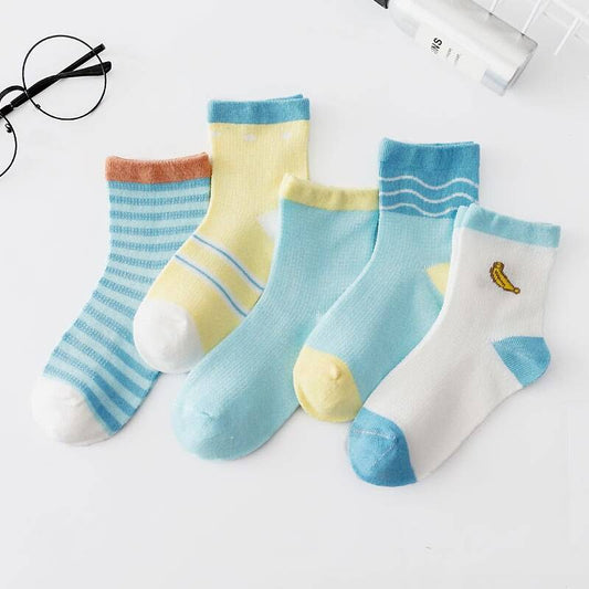 Baby's Unicorn Thin Cotton Socks 5 Pairs Set
