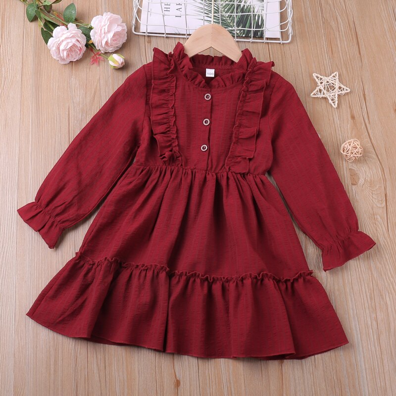 Girl's Mini Dress with Flowers Appliques