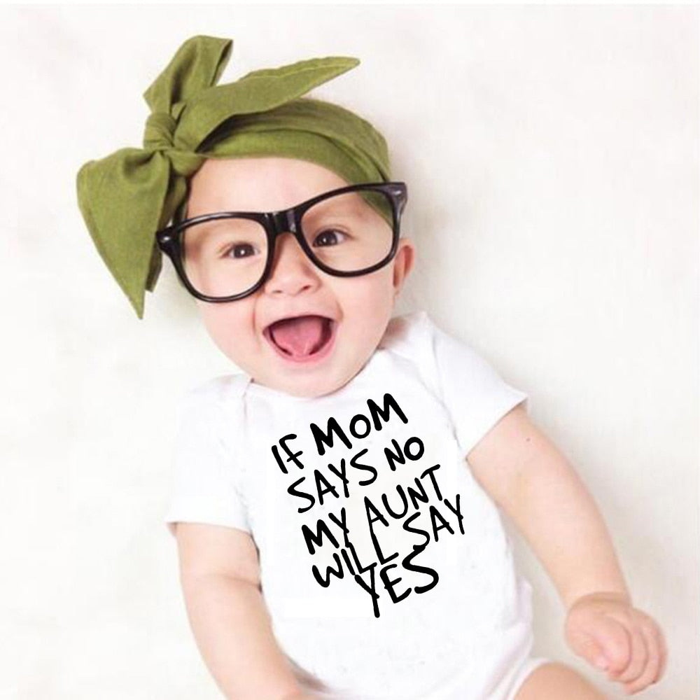 Baby's Printed Short Sleeve Summer Romper