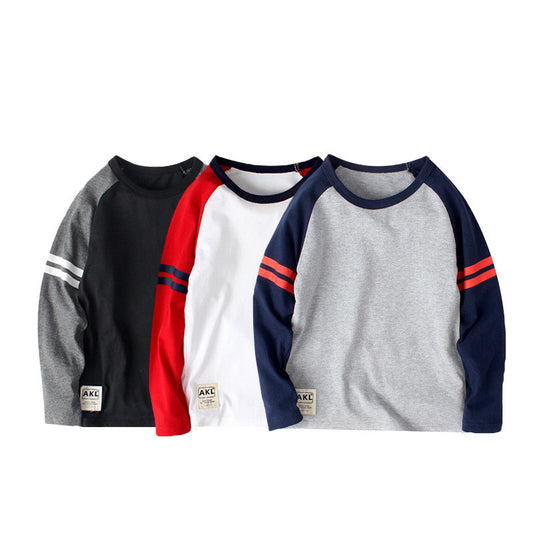 Boys Basic Striped Long Sleeve