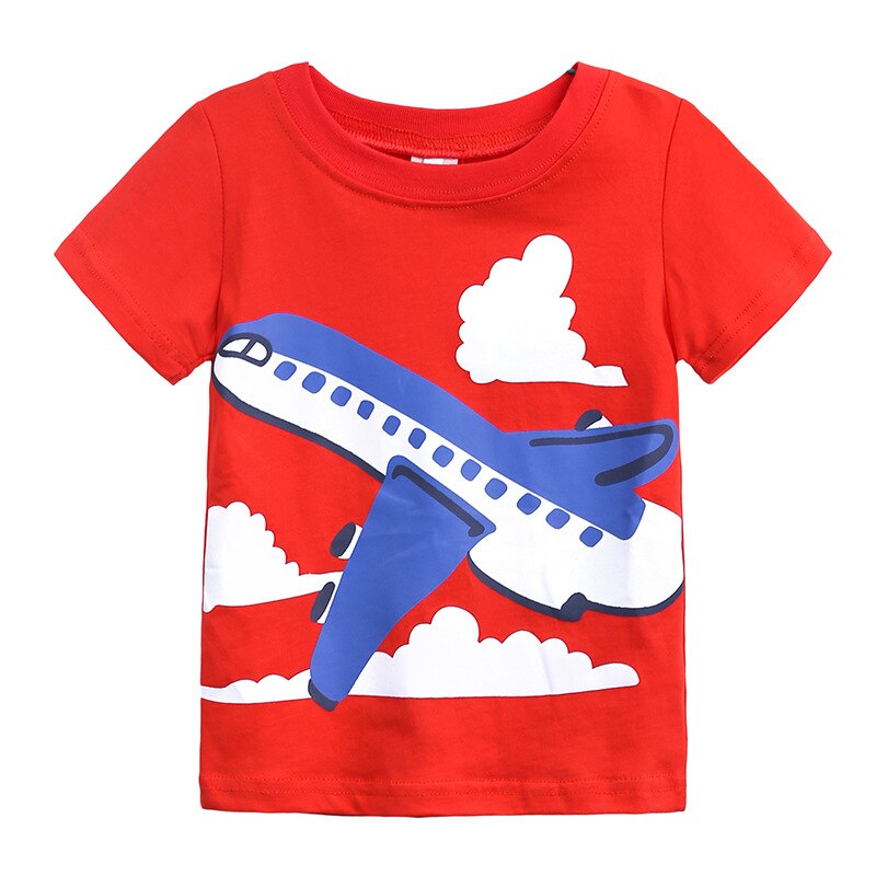 Summer Baby Cotton O-Neck T-Shirt with Cartoon Print