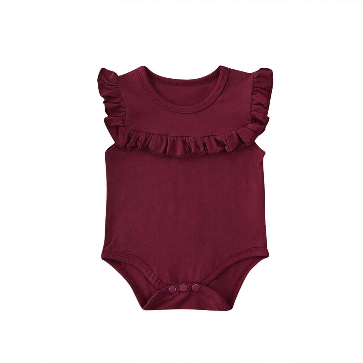 Baby Girl's Summer Ruffled Sleeveless Romper
