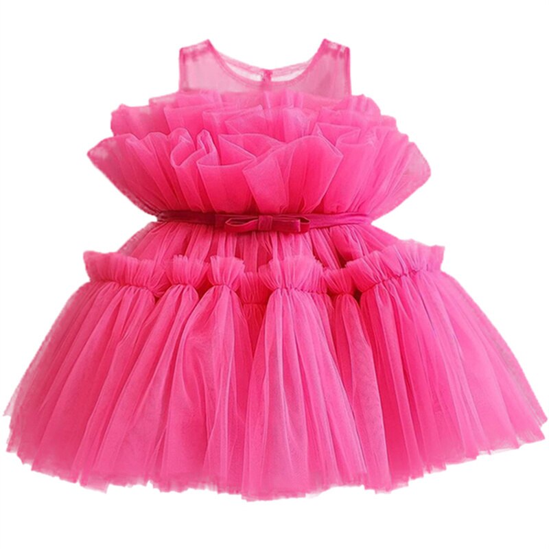 Girls Laced Solid Dress