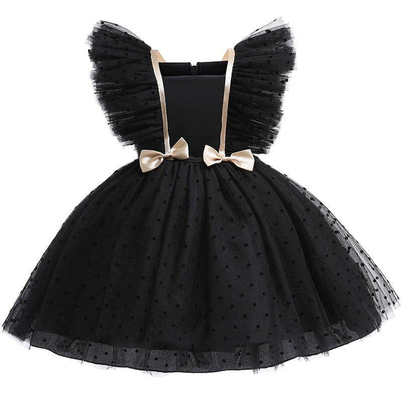 Girls Laced Solid Dress