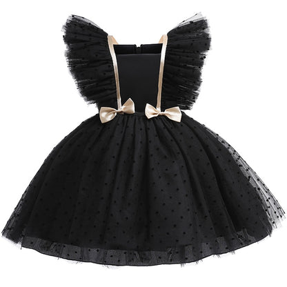 Girls Laced Solid Dress