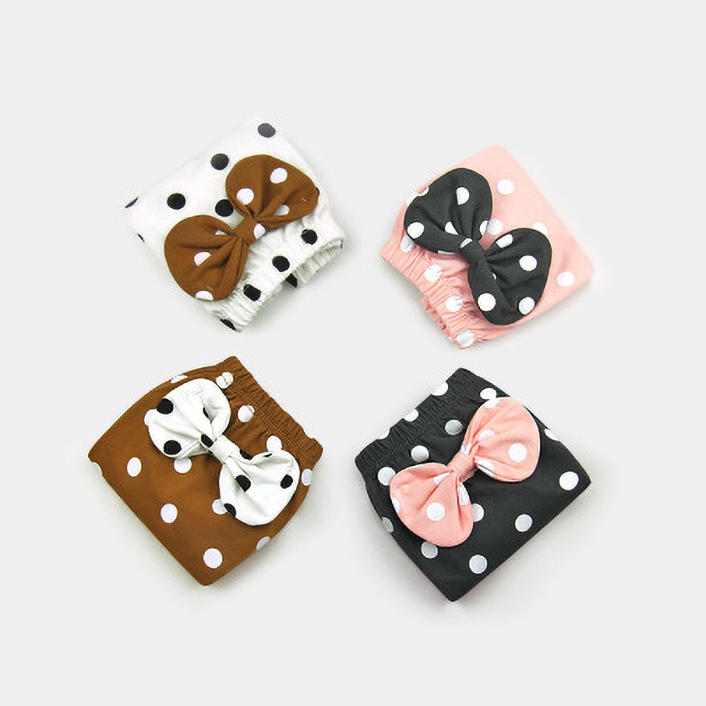 Dotted Summer Baby Underwear Shorts with Ribbon