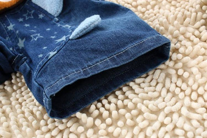 Baby Boy's Dog Style Denim Dungaree