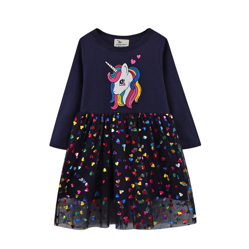 Girls Long Sleeved Cotton Printed Dress