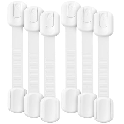 Child Safety Strap Locks, 6 Pack, Child Proof Cabinet Latches, Child Safety Cabinet Locks, Drawer Locks Baby Proofing, Baby Cabinet Safety Latches