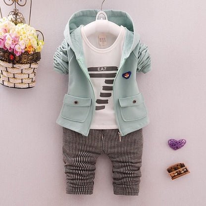 Baby Boy’s Casual Hooded Clothing Set