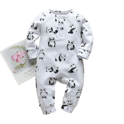Boys Panda Printed Romper