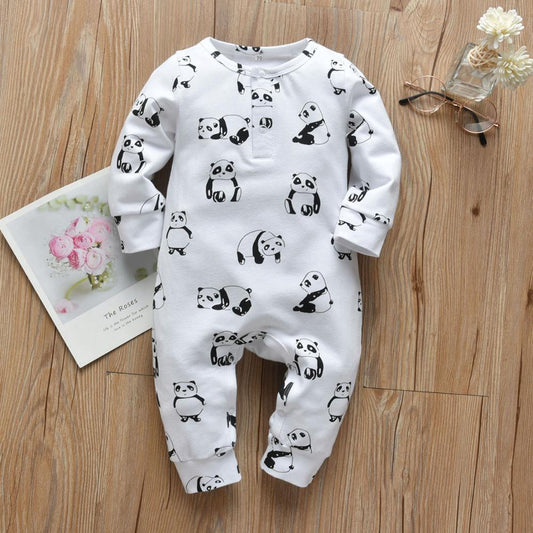 Boys Panda Printed Romper