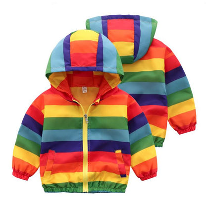 Hooded Animal Patterned Autumn Coat
