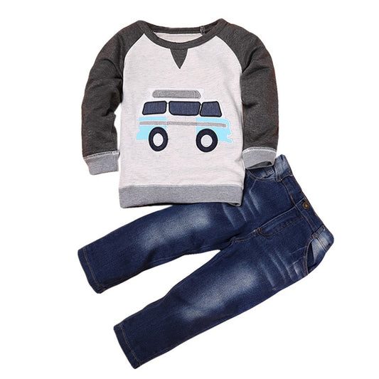Boys' Casual Summer and Autumn Clothing Set