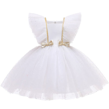 Girls Laced Solid Dress