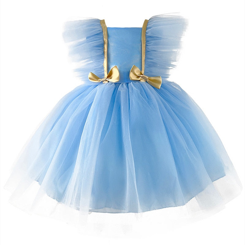Girls Laced Solid Dress