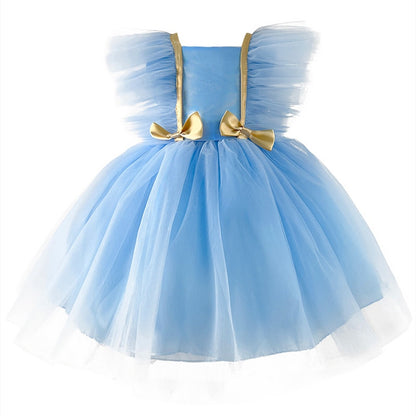 Girls Laced Solid Dress