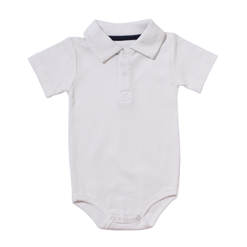 Baby Boy Cotton T-Shirt with Collar