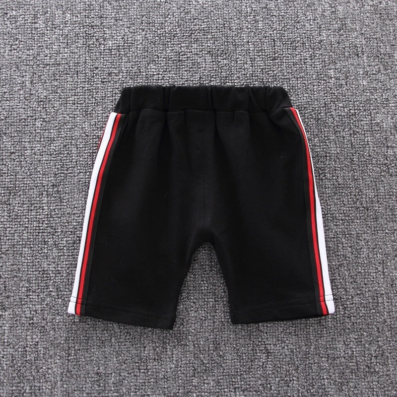 Cotton Boys' Clothing Set in White and Grey