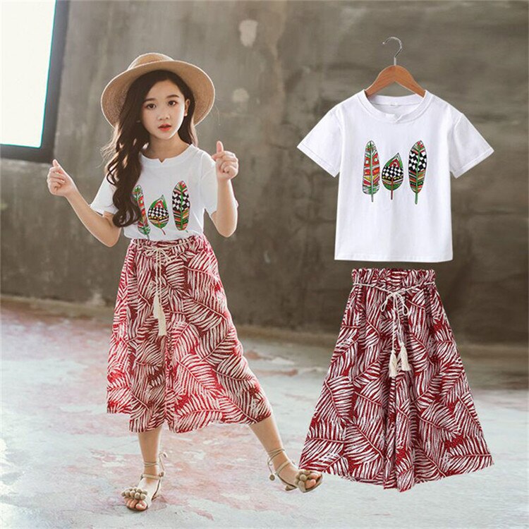 Girls Summer Printed Wet with Skirt
