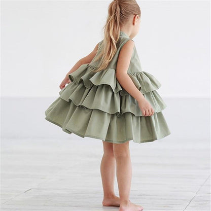 Girls Summer Ruffled Dress