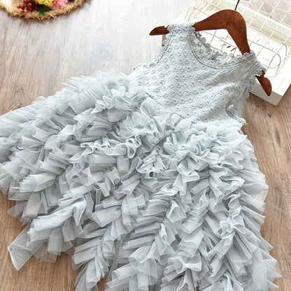 Cute Sleeveless Plain Polyester Dress