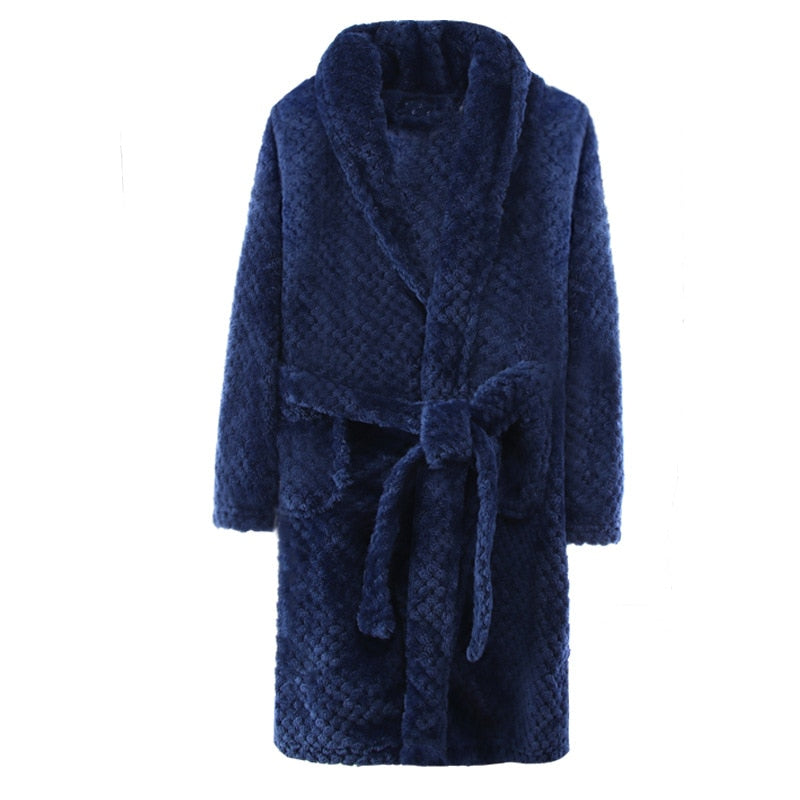 Winter Kid's Flannel Warm Bathrobe