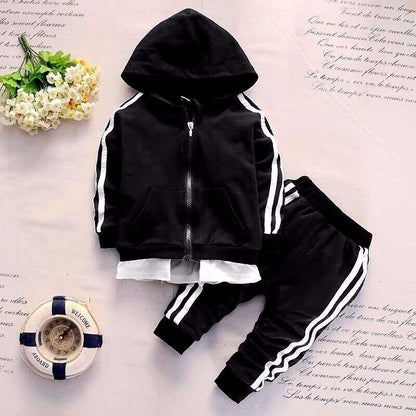 Children's Striped Cotton Tracksuit