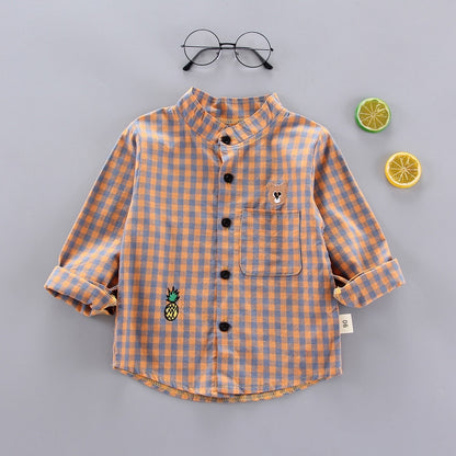 Baby Boy's Plaid Cotton Long Sleeve Shirt