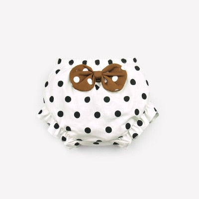 Dotted Summer Baby Underwear Shorts with Ribbon