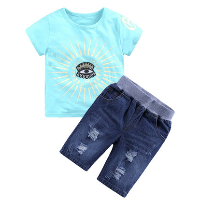 Boys' Casual Summer and Autumn Clothing Set