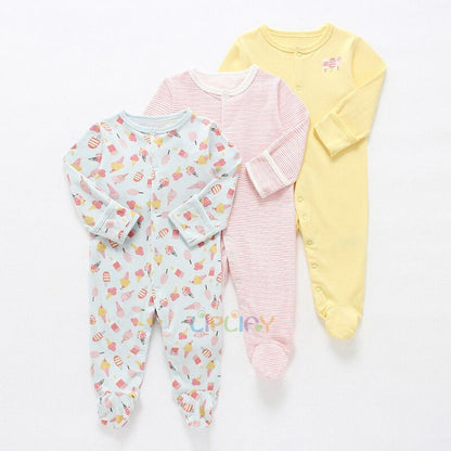 Baby's Long Sleeved Rompers 3 pcs Set