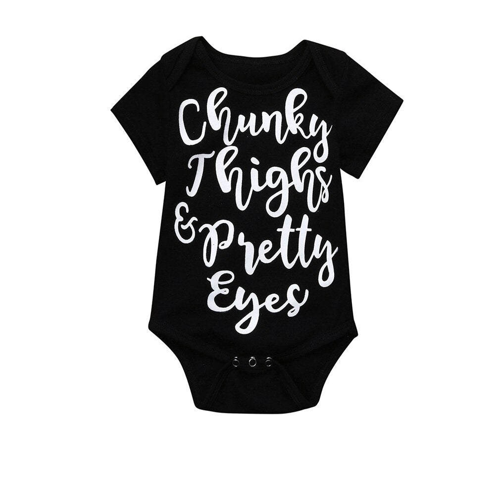 Baby's Printed Short Sleeve Summer Romper