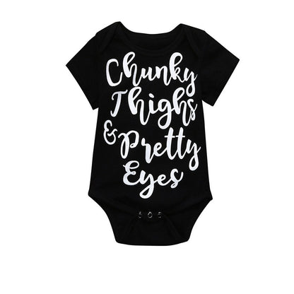 Baby's Printed Short Sleeve Summer Romper