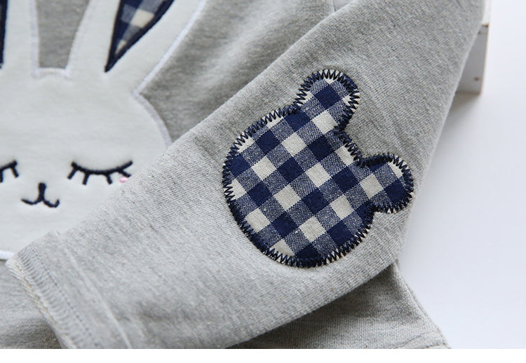 Long Sleeved Bunny Patterned Dress