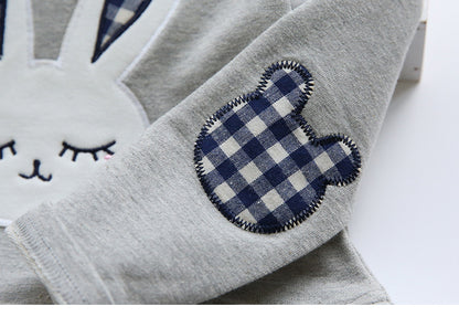 Long Sleeved Bunny Patterned Dress