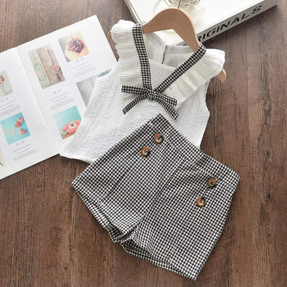 Girls Summer Printed Clothes Set 2 Pcs