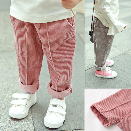 Casual Corduroy Baby Pants