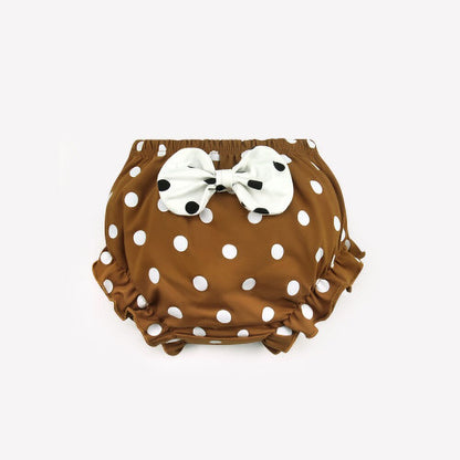 Dotted Summer Baby Underwear Shorts with Ribbon