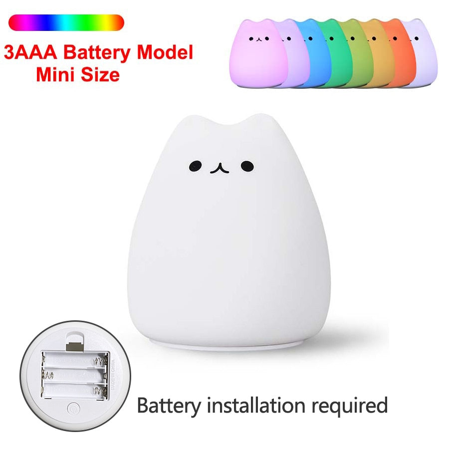 Kid's Bedroom Cute Cat LED Night Light