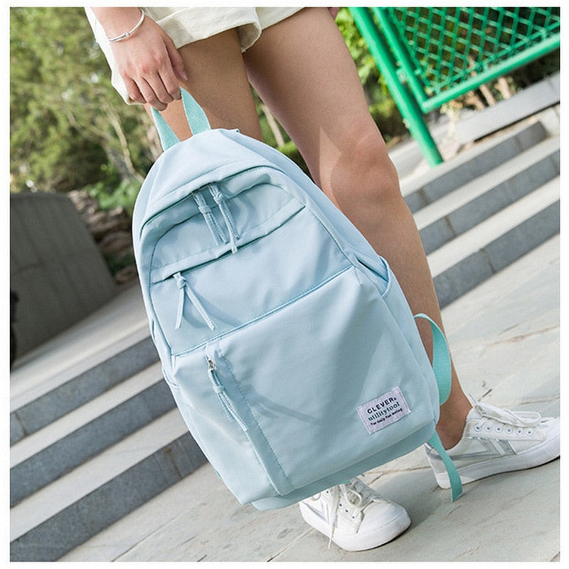 Girl's Waterproof Nylon School Bag