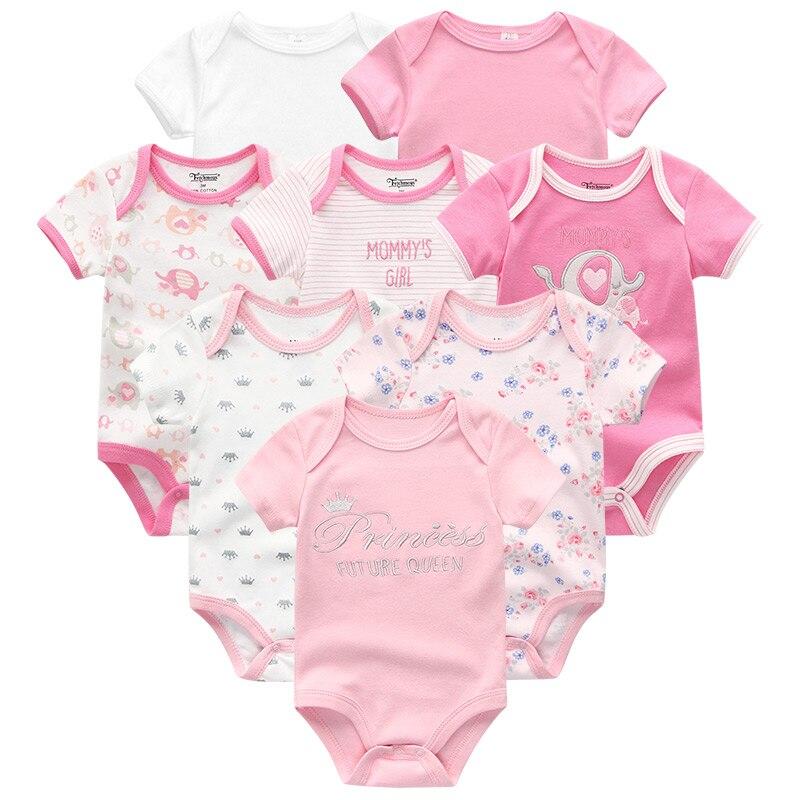 Baby's Colorful Rompers 8 Pcs Set