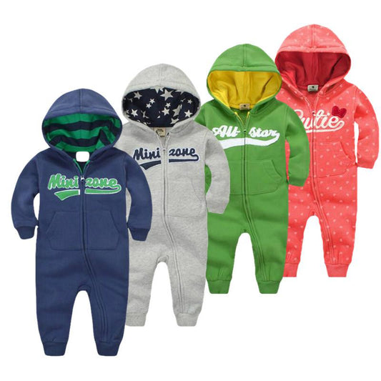 Baby Girl’s Casual Warm Cotton Jumpsuit