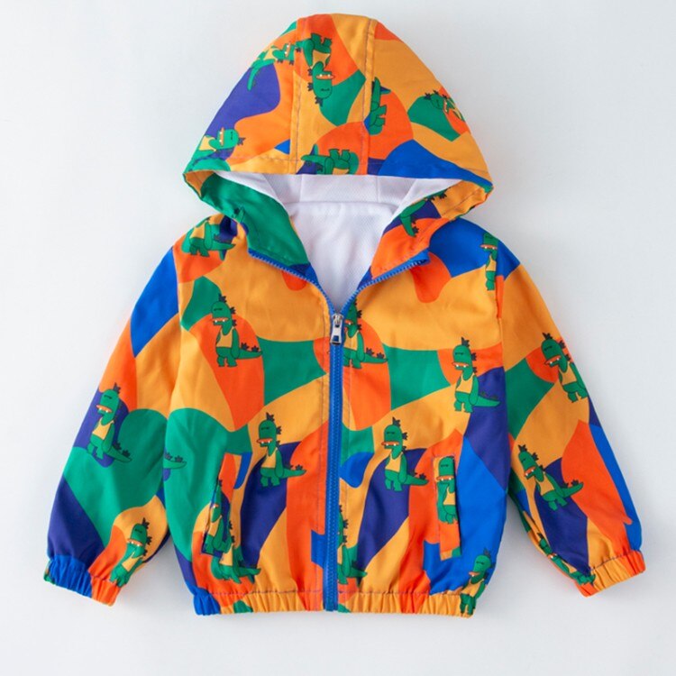 Hooded Animal Patterned Autumn Coat