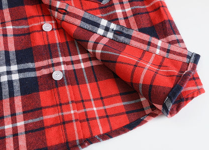 Casual Boy`s British Plaid Shirts