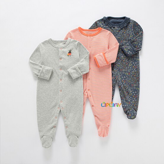 Baby's Long Sleeved Rompers 3 pcs Set