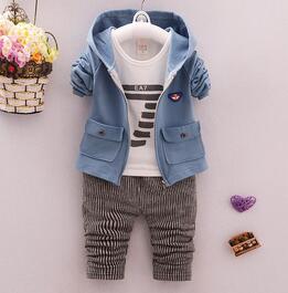Baby Boy’s Casual Hooded Clothing Set