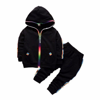 Children's Striped Cotton Tracksuit